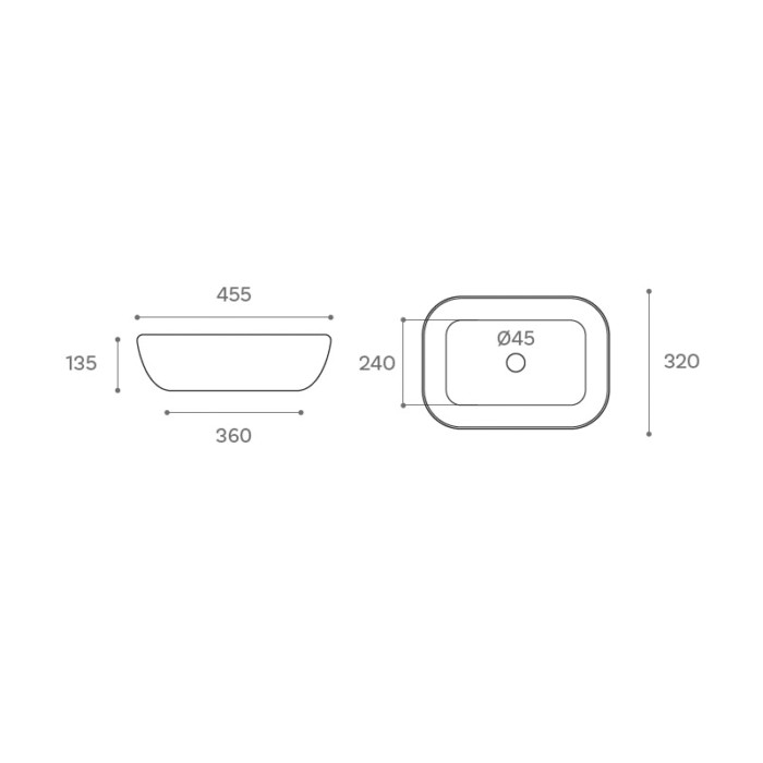 LAVABO SOBRE ENCIMERA BELICE MEDIDAS