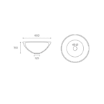 LAVABO SOBRE ENCIMERA SFERA MEDIDAS