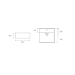 LAVABO SOBRE ENCIMERA LIBRA MEDIDAS