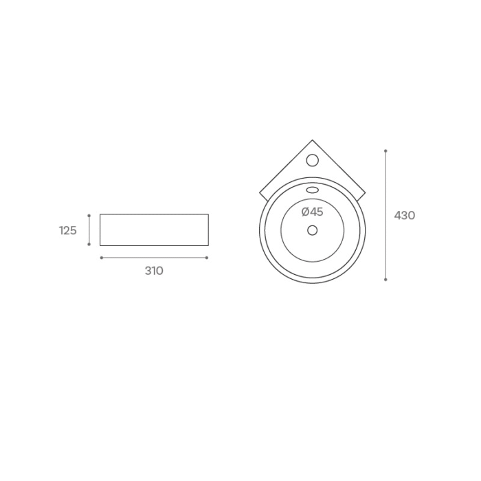 LAVABO SUSPENDIDO DASHA MEDIDAS