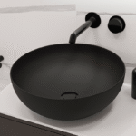 LAVABO SOBRE ENCIMERA BOL NEGRO MATE
