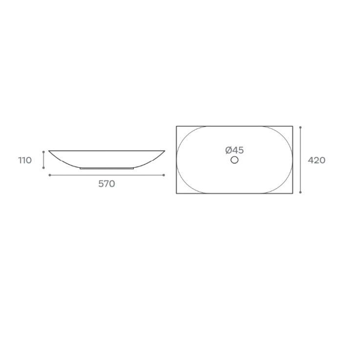 LAVABO SOBRE ENCIMERA EUROPA MEDIDAS