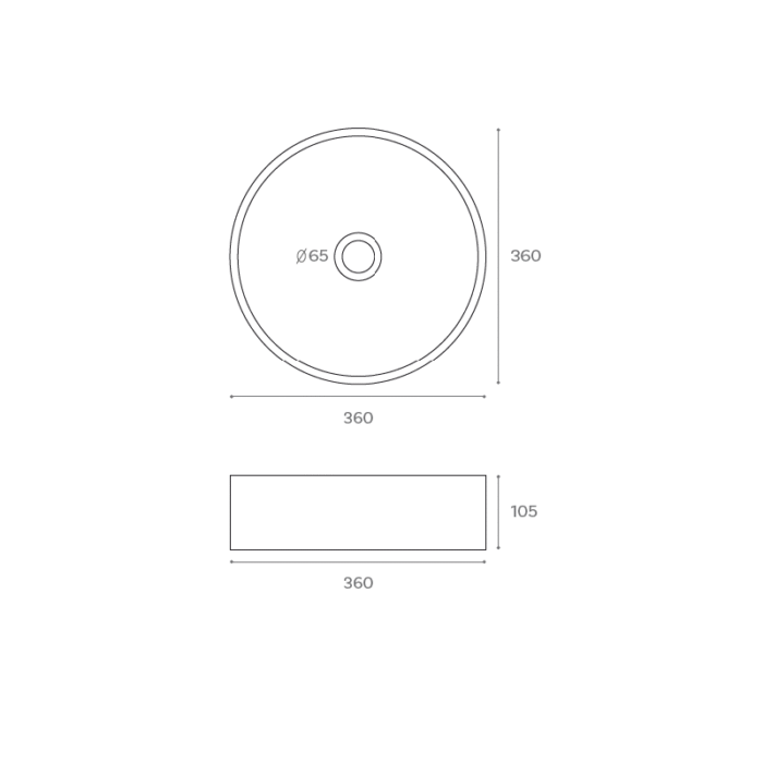 LAVABO SOBRE ENCIMERA LION BRILLO MEDIDAS