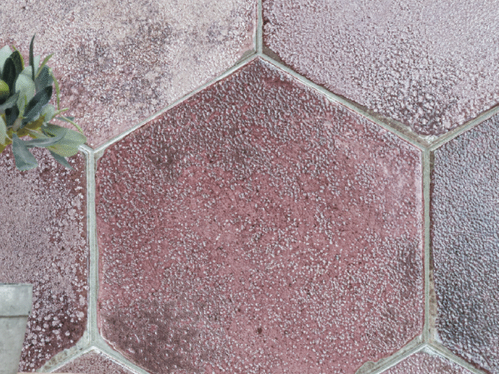 AMBIENTE OKEN HEXAGON GARNET BRILLO 23,2X26,7