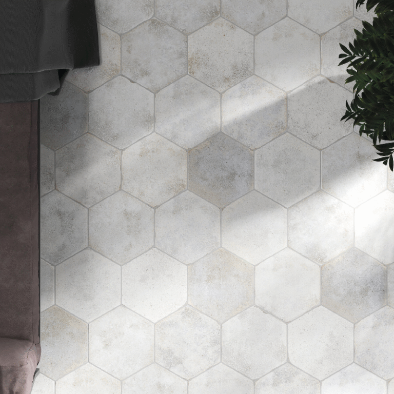 AMBIENTE OKEN HEXAGON WHITE BRILLO 23,2X26,7